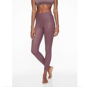 Athleta Womens High Rise Shine Chaturanga Tight Leggings Dusty Plum 2X XXL NWT